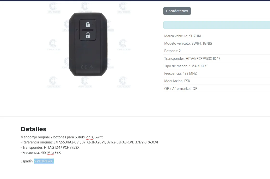 Ficha de producto antes